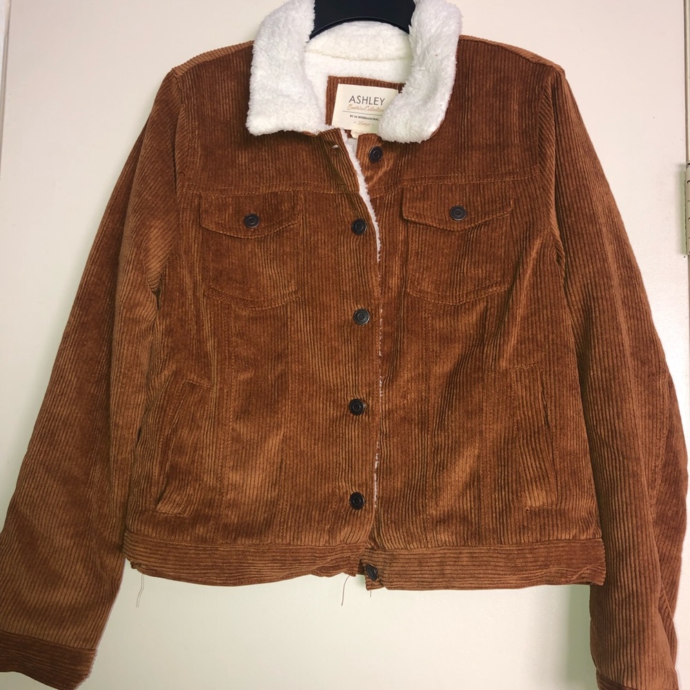 Sherpa lined corduroy jacket